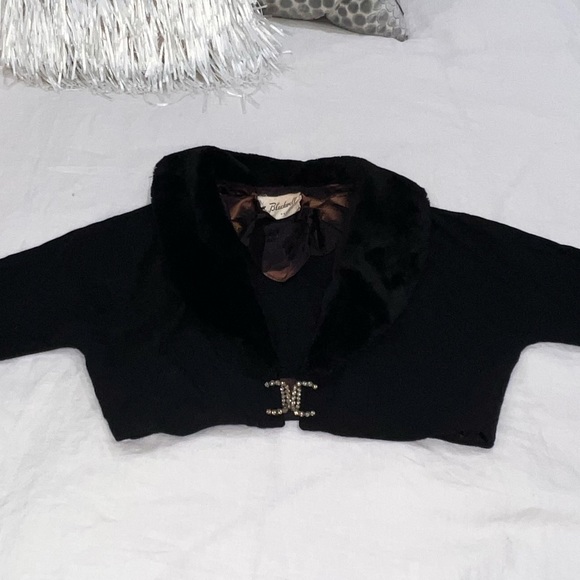 Vintage 1960”s Mr. Blackwell Black Faux Fur Jacket Size Small - Picture 13 of 13